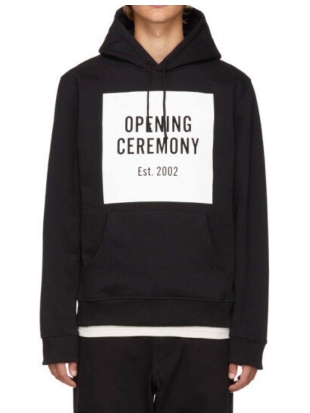 Opening Ceremony Black Box Logo Hoodie Black Unisex XL Streetwear